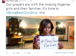 Michelle Obama Bring back our girls Bild: Skärmdump från Twitter